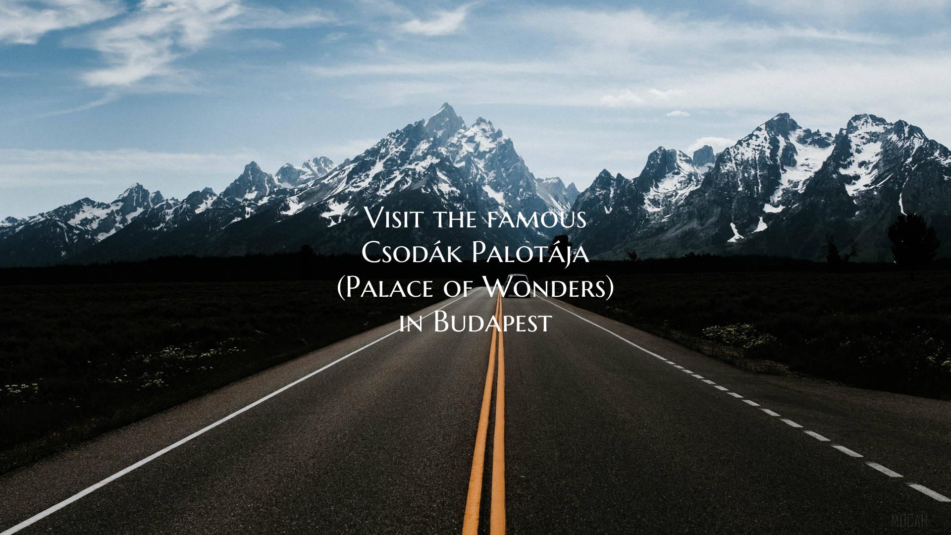 Visit the famous Csodák Palotája (Palace of Wond...